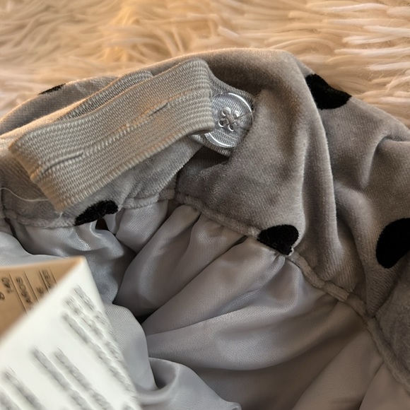 Benetton Class sz L 8/9 velour velvet black and gray polka dot skirt with tulle - Picture 9 of 11